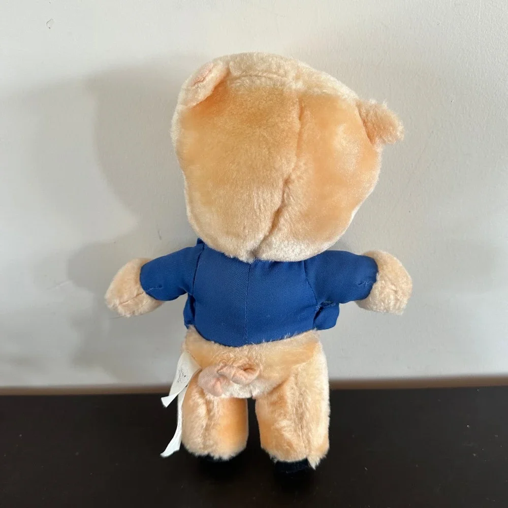 Vintage 1997 Looney Tunes Porky Pig Plush 9 inch ACE Play-By-Play Blue Jacket